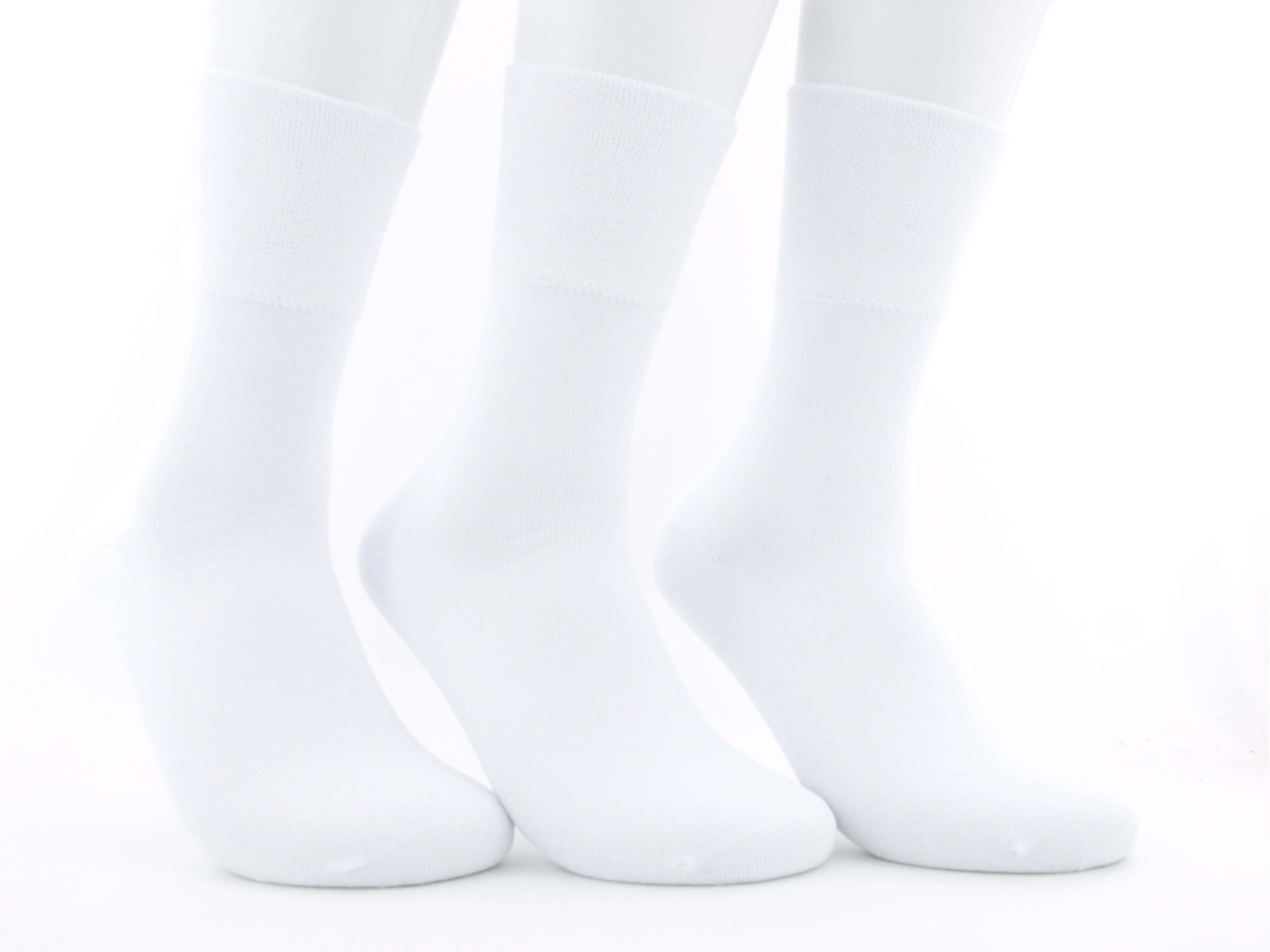 Bild: Diabetiker Socken Damen 97 % Baumwolle weiß 1