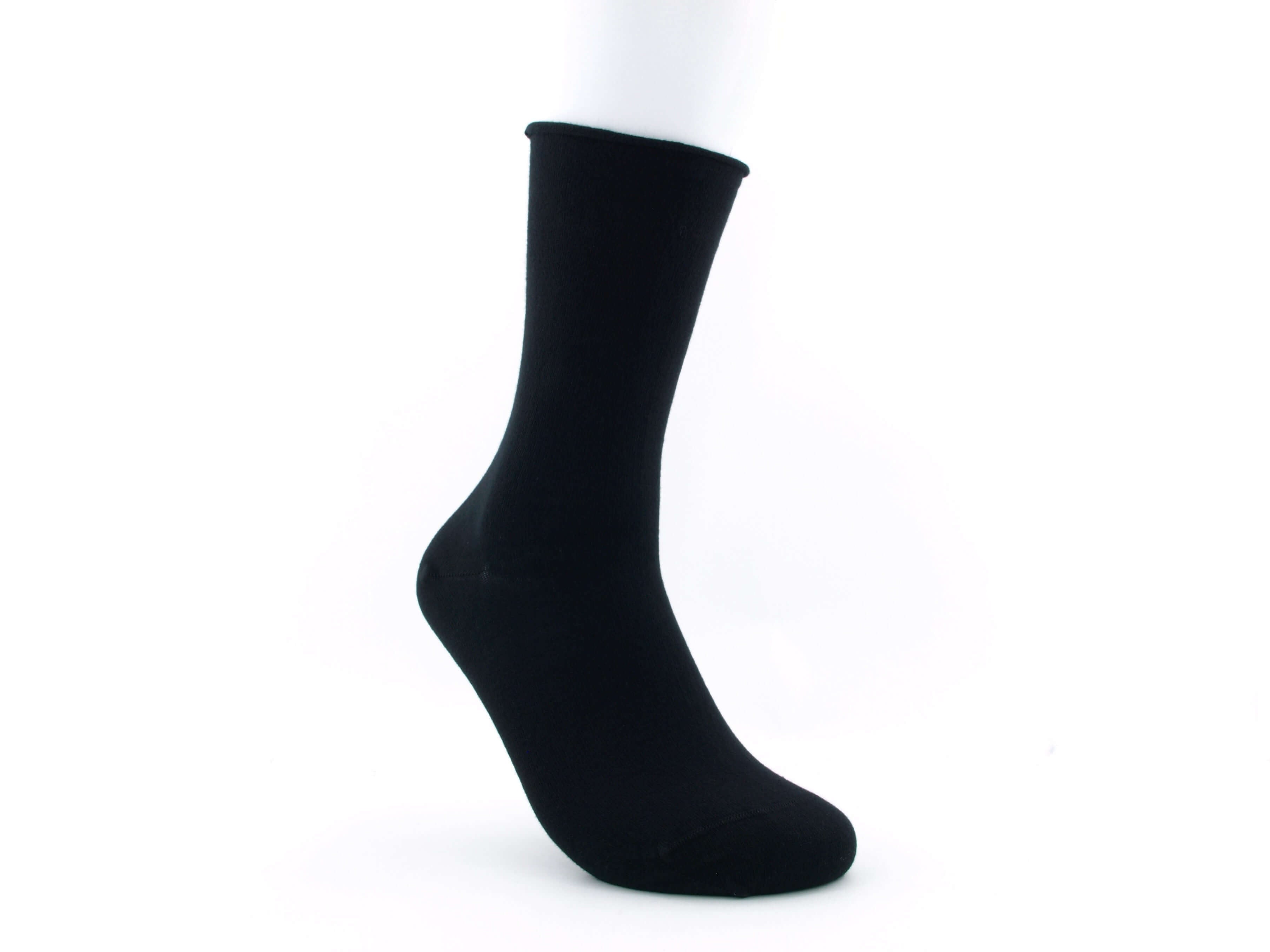 Bild: Bio Socken ohne Gummi schwarz 1