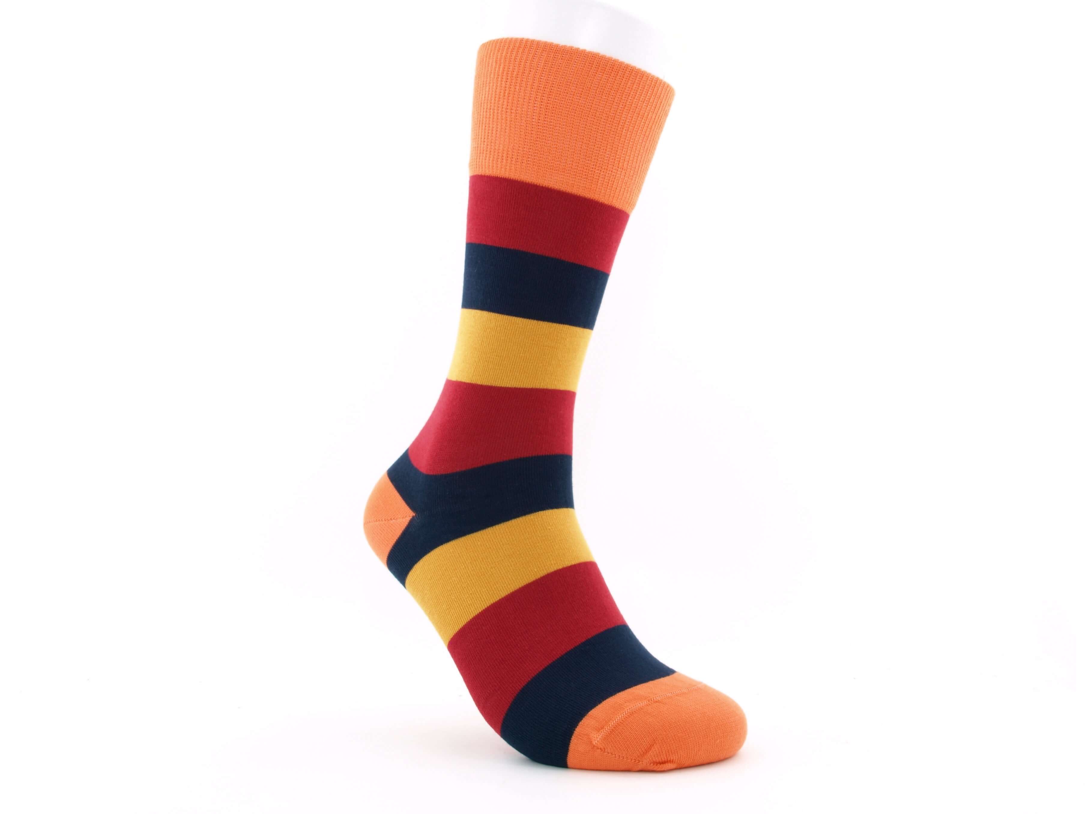 Bild: Bio Socken Streifen orange 1