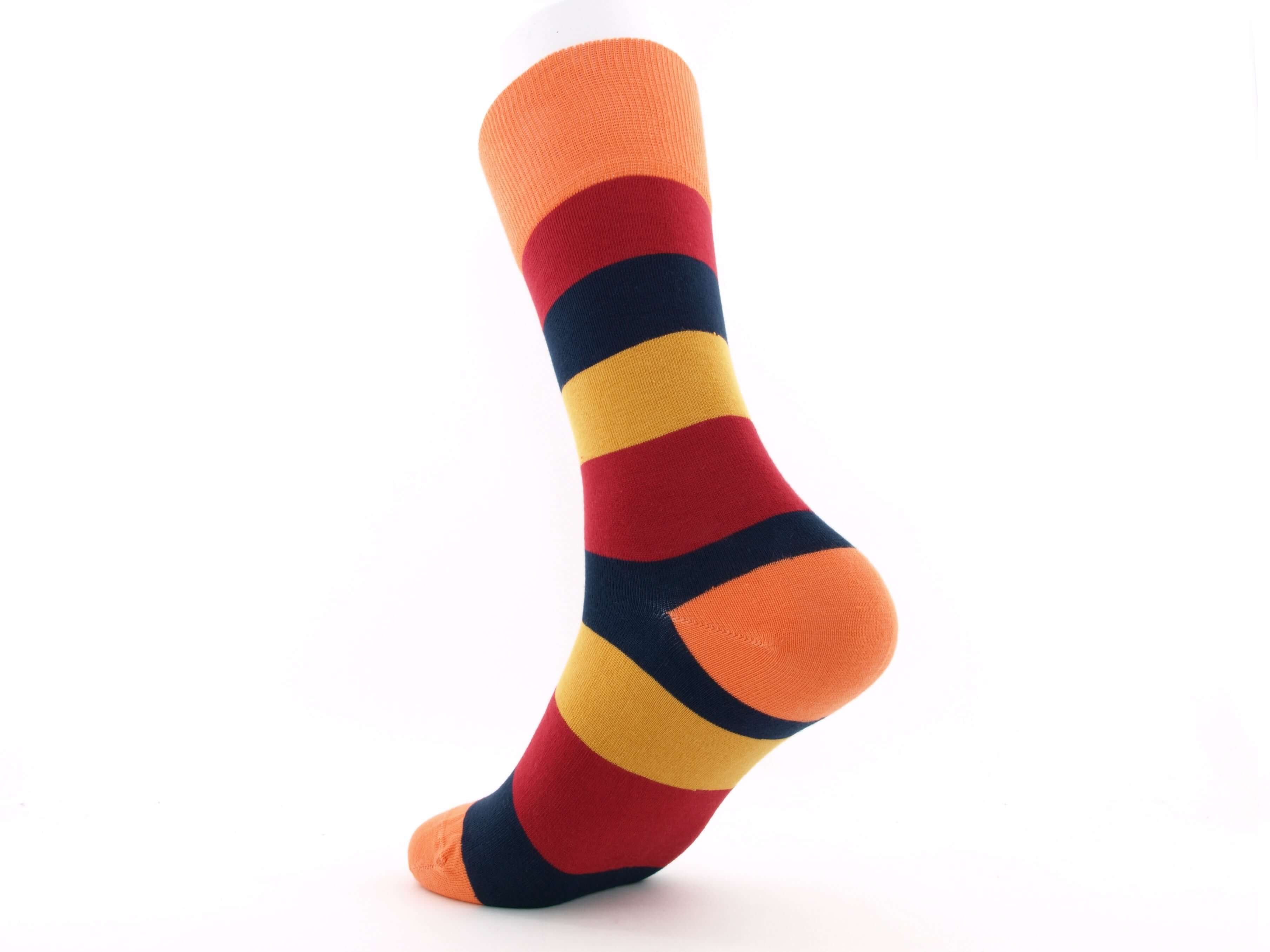 Bild: Bio Socken Streifen orange 2