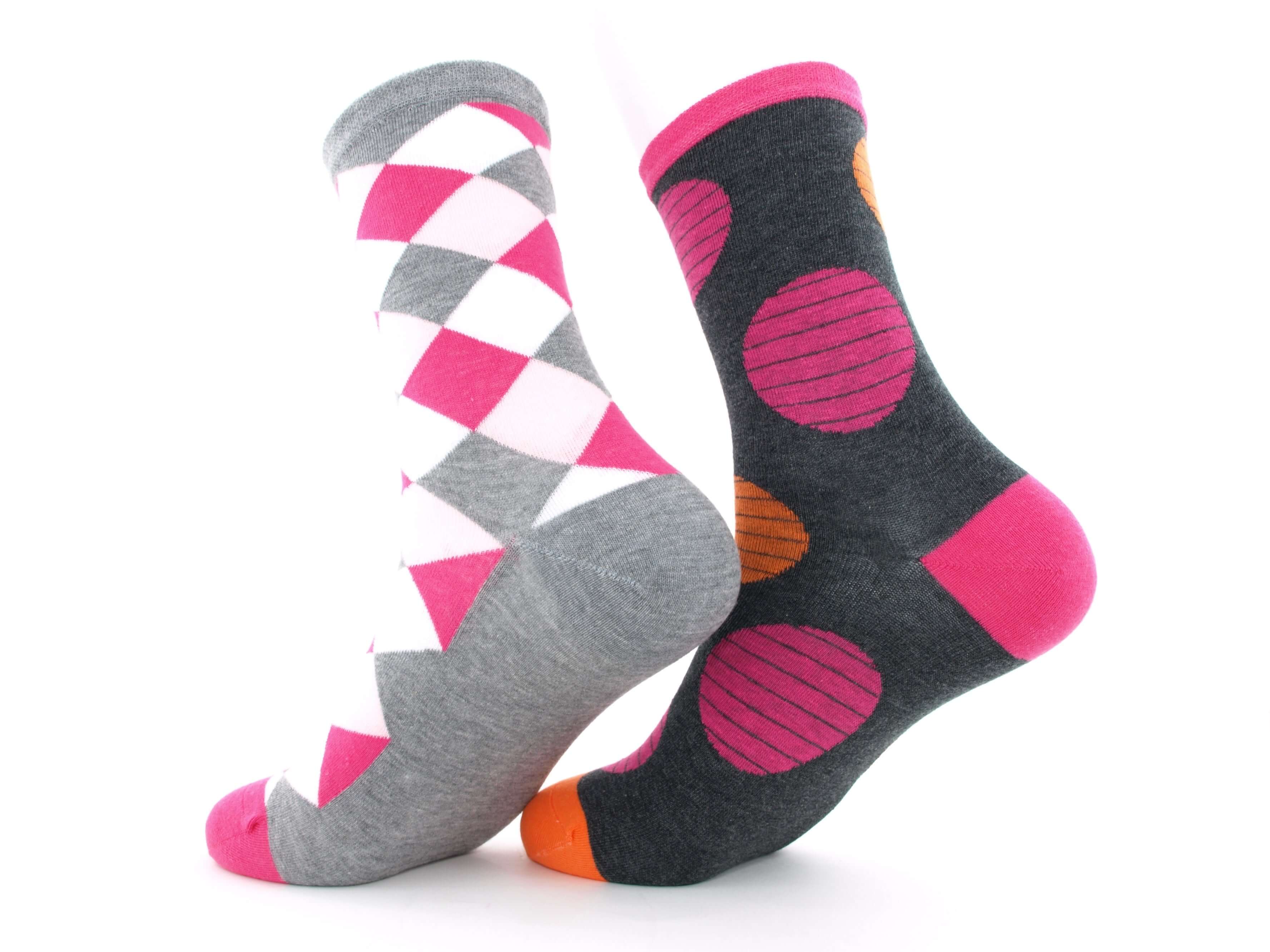 Bild: Damensocken bunt Rauten 2