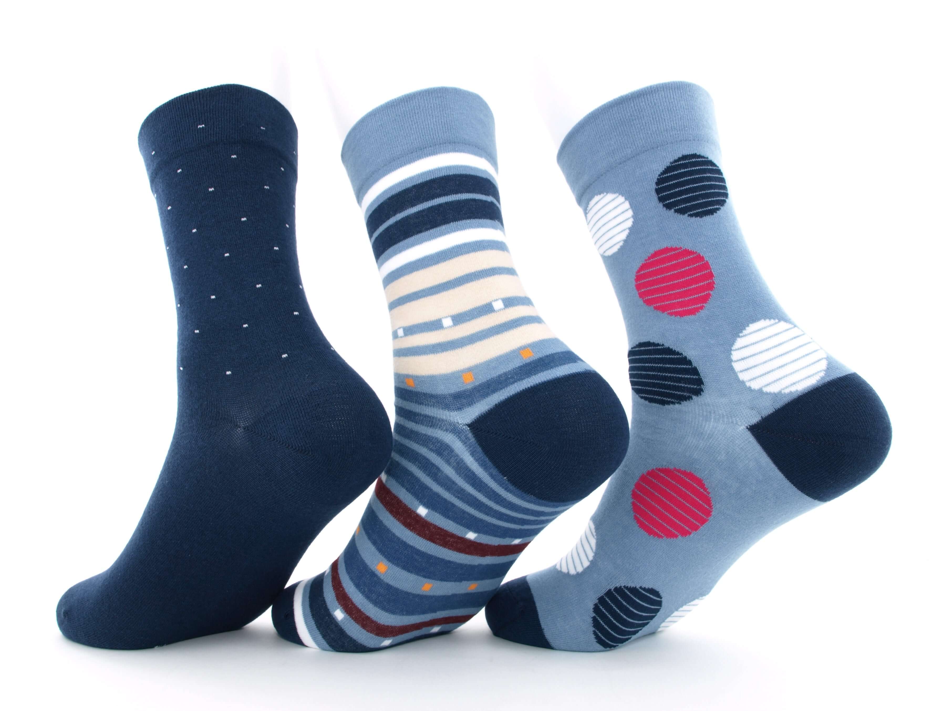 Bild: Diabetiker Socken Damen bunt Herbst blau 2