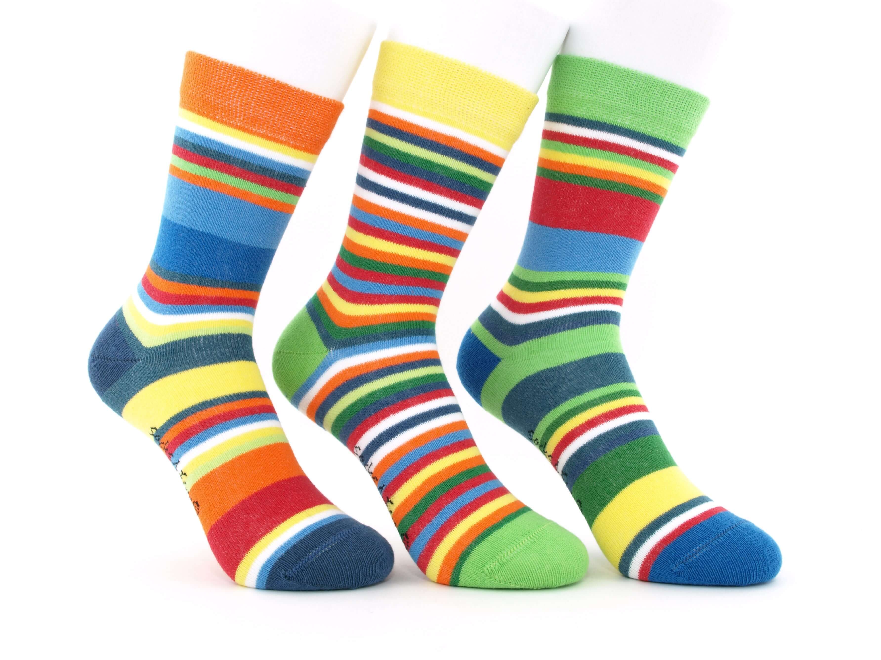 Bild: Kindersocken ohne Naht Ringel bunt 1