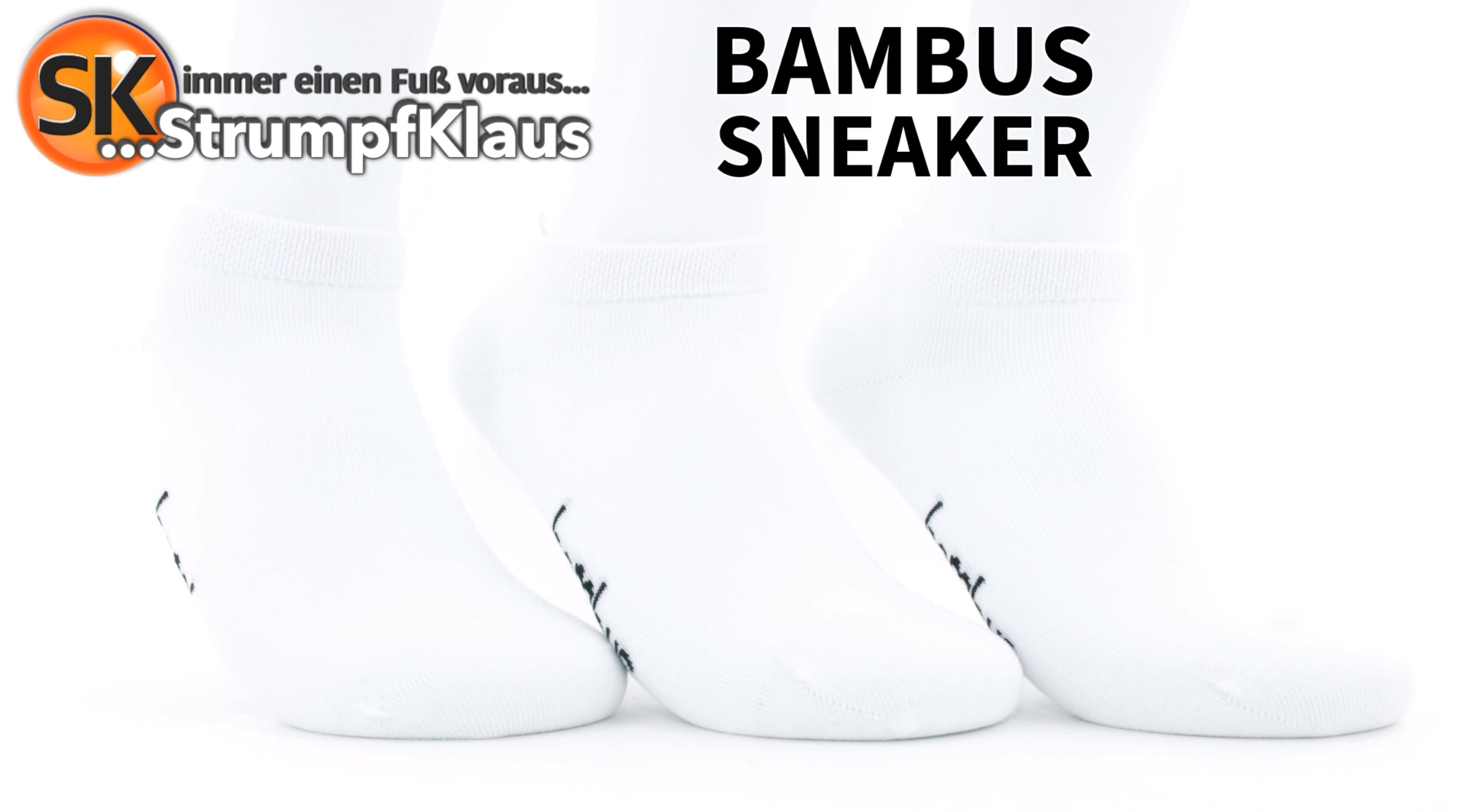 Video: Bambus Sneaker Socken weiß