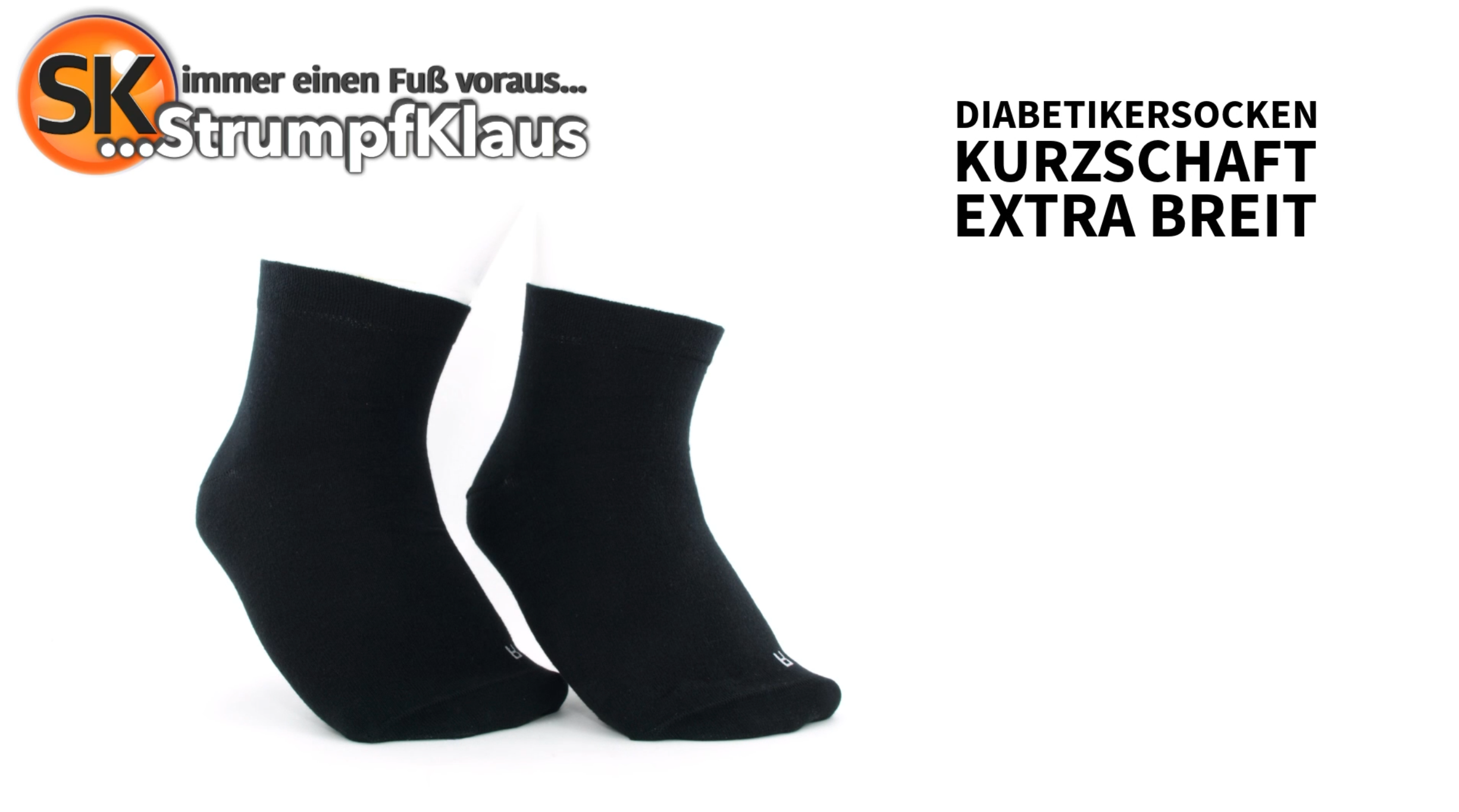 Video: Diabetiker Socken Kurzschaft extra breit