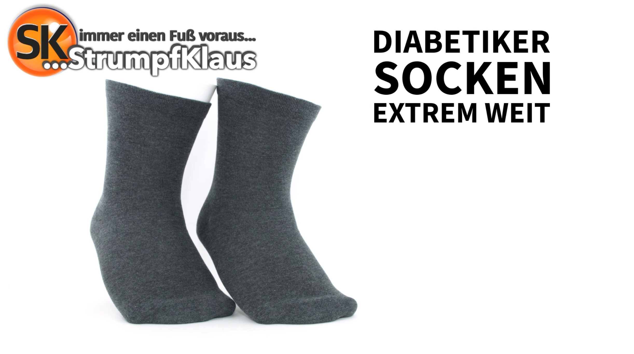 Video: Diabetiker Socken extrem weit anthrazit