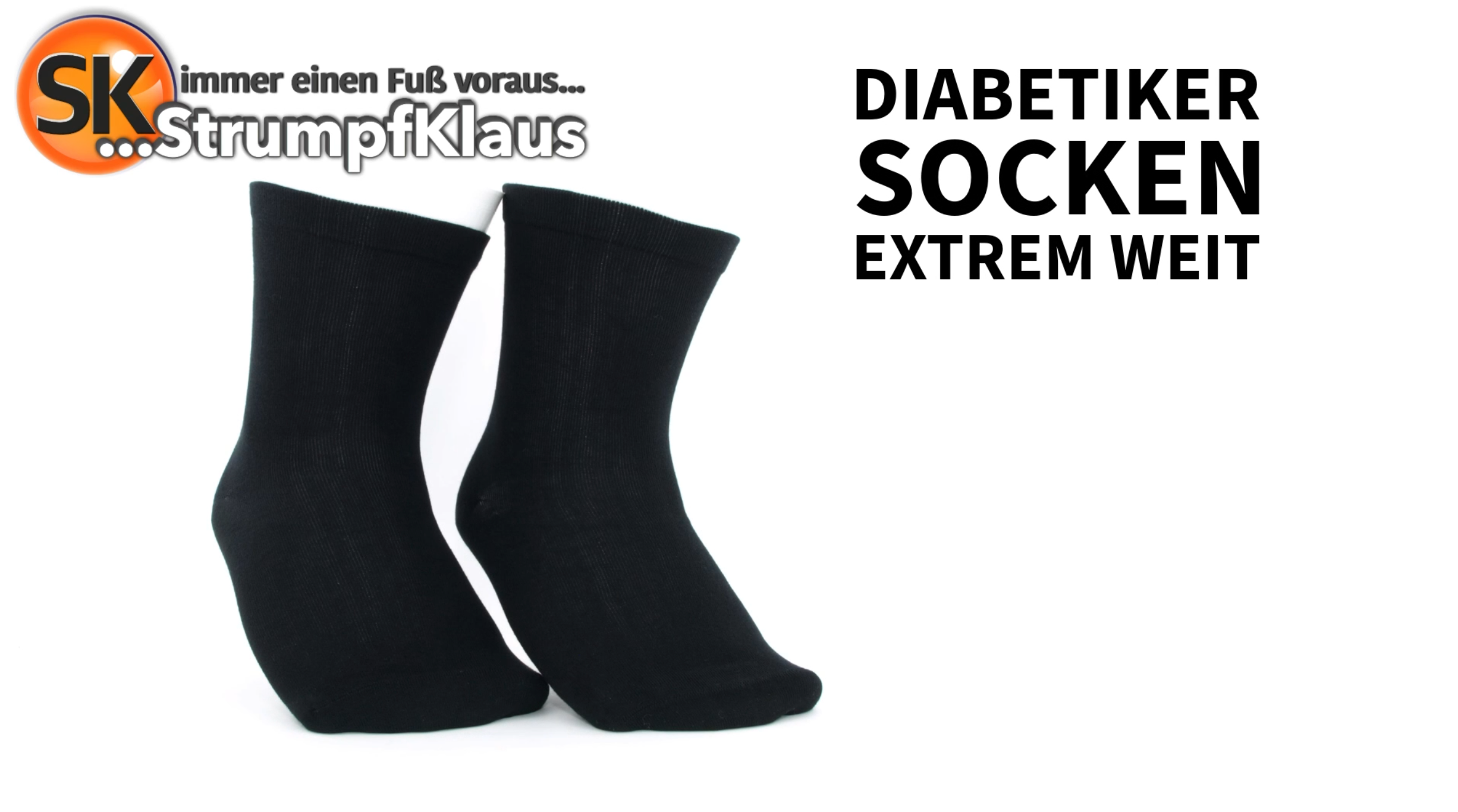 Video: Diabetiker Socken extrem weit schwarz