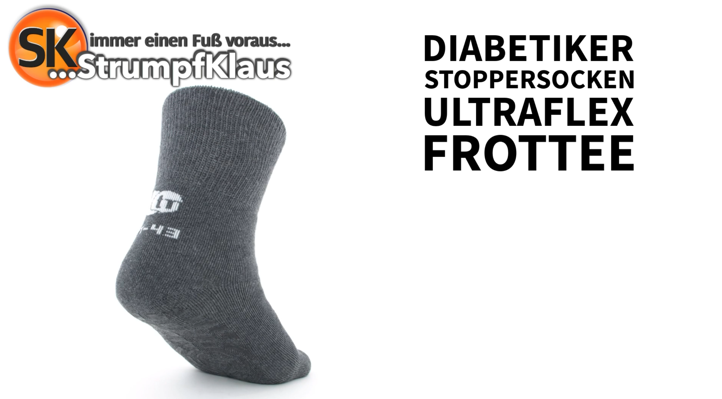 Video: Diabetiker Stoppersocken ultraflex Frottee grau Sparpack 