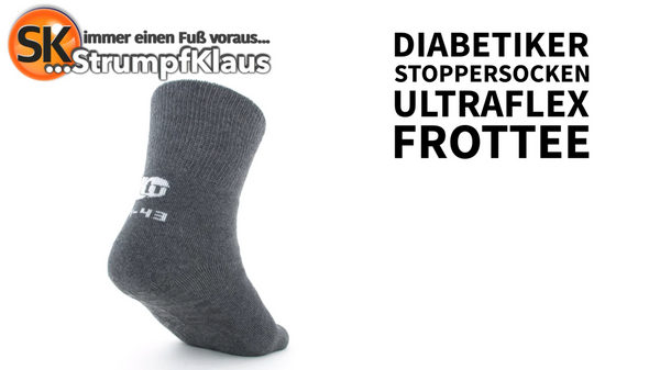 Video: Diabetiker Stoppersocken ultraflex Frottee grau 