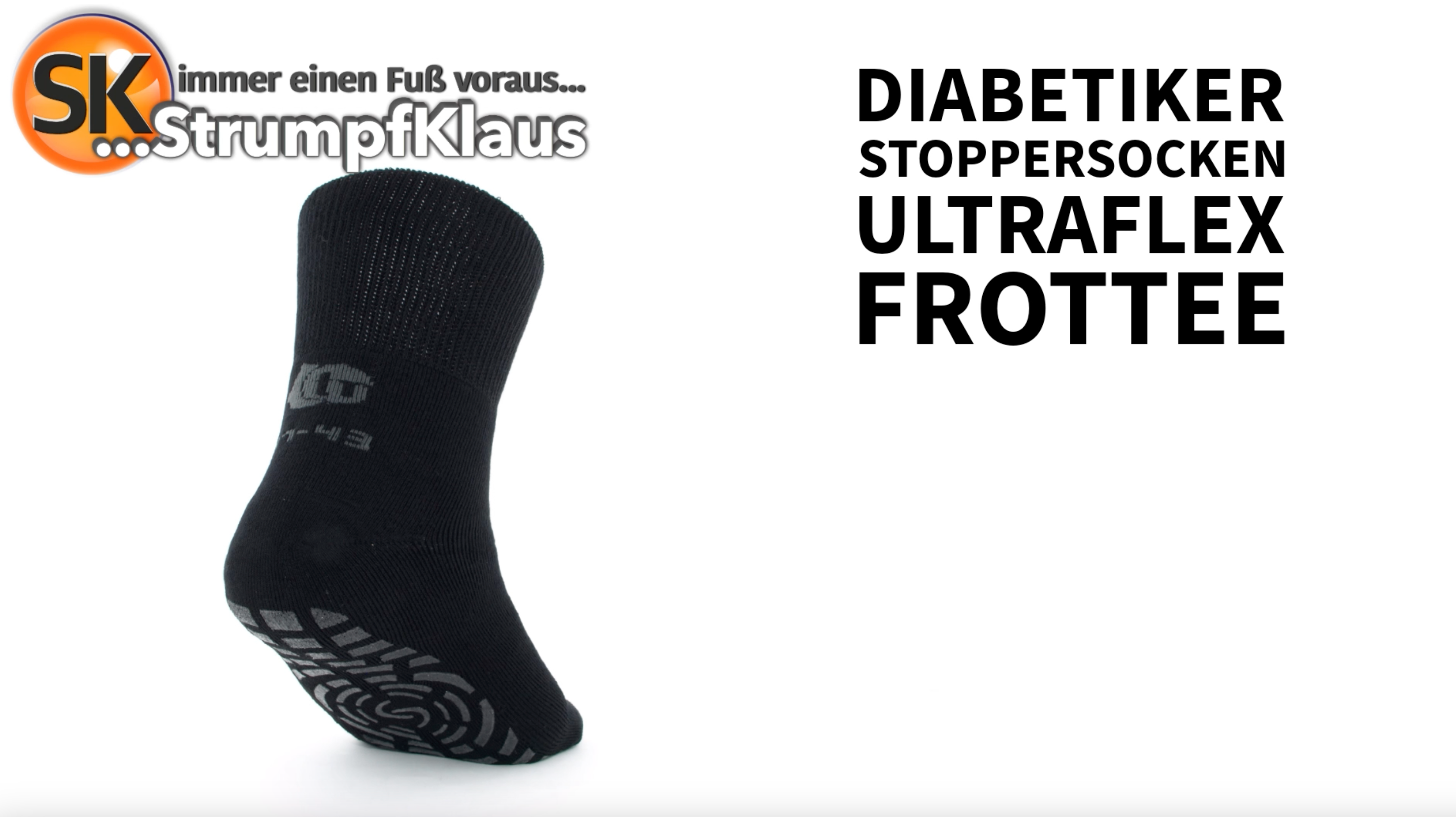 Video: Diabetiker Stoppersocken ultraflex Frottee schwarz Sparpack