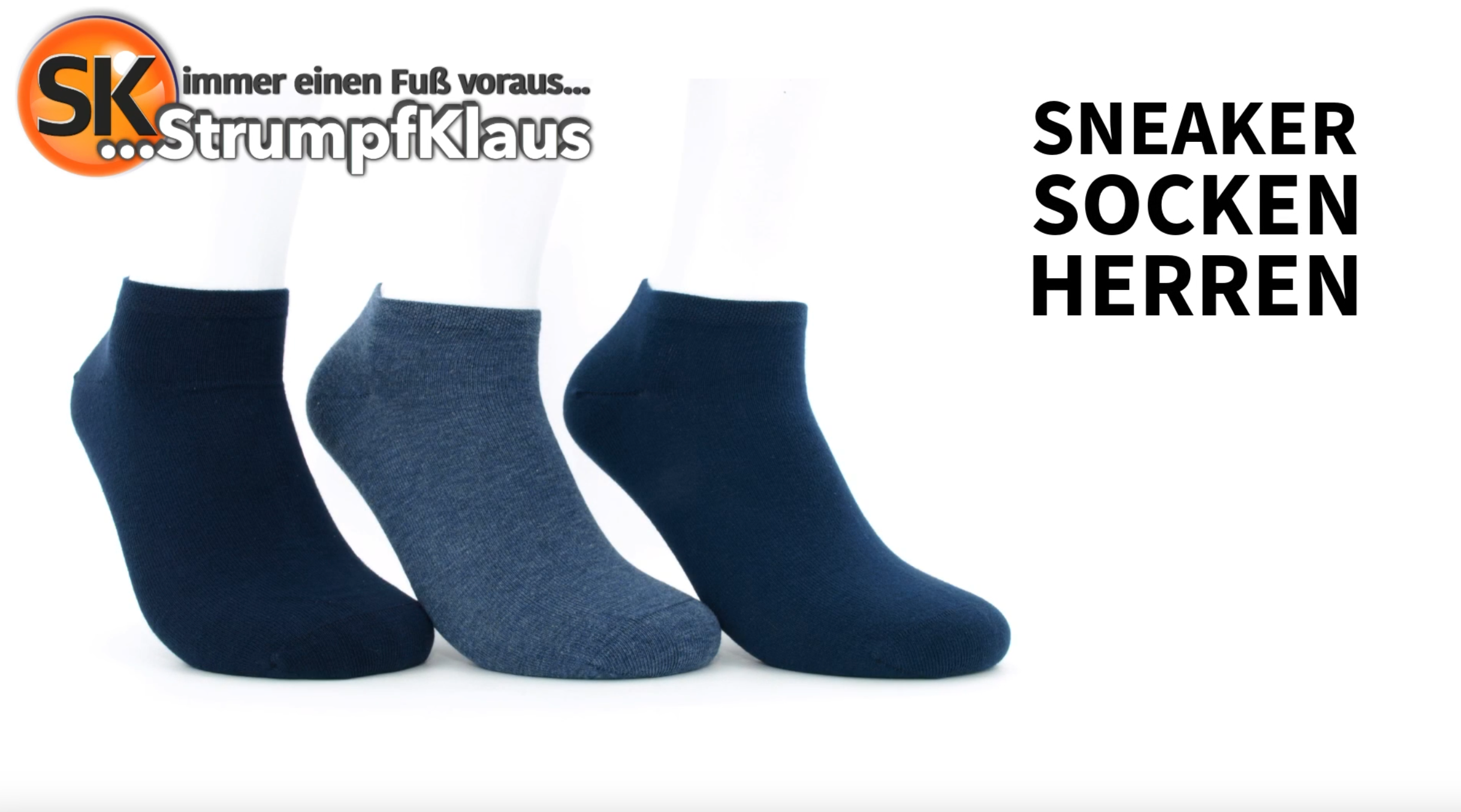 Video: Sneaker Socken Herren Blautöne