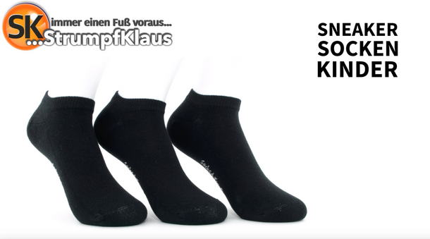 Video: Sneaker Socken Kinder schwarz