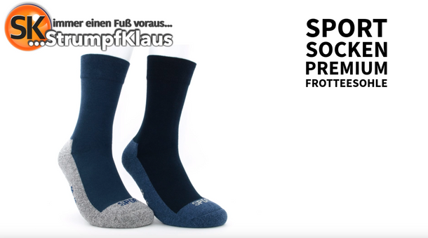 Video: Laufsocken Premium blau