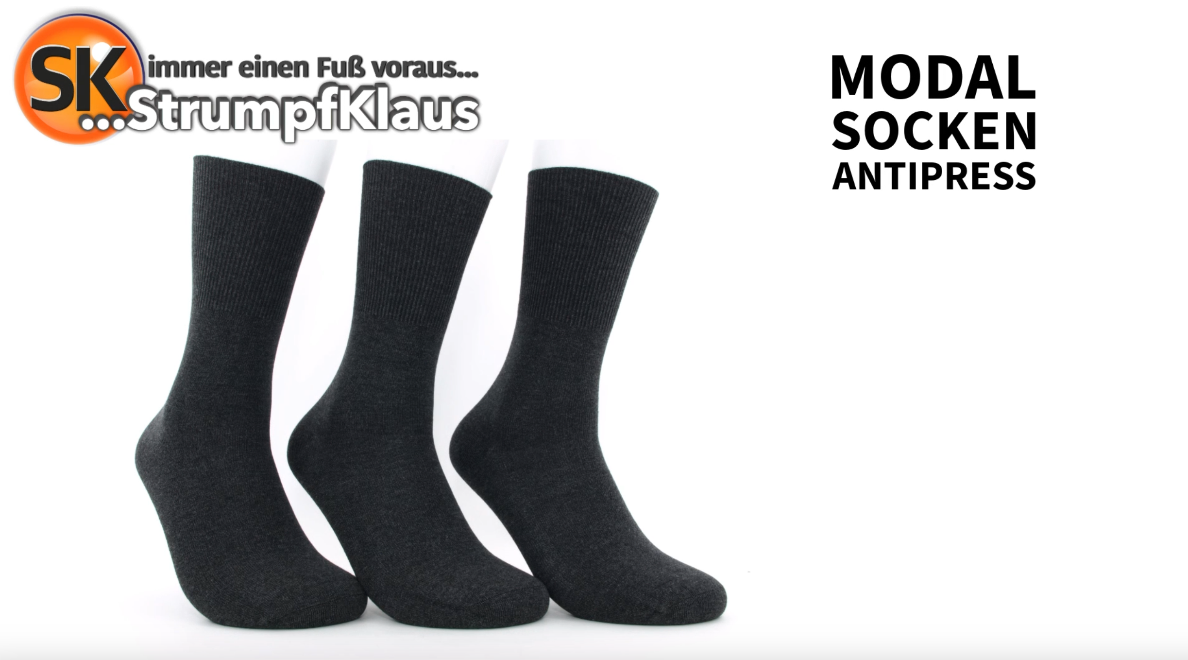 Video: Modal Socken antipress anthrazit