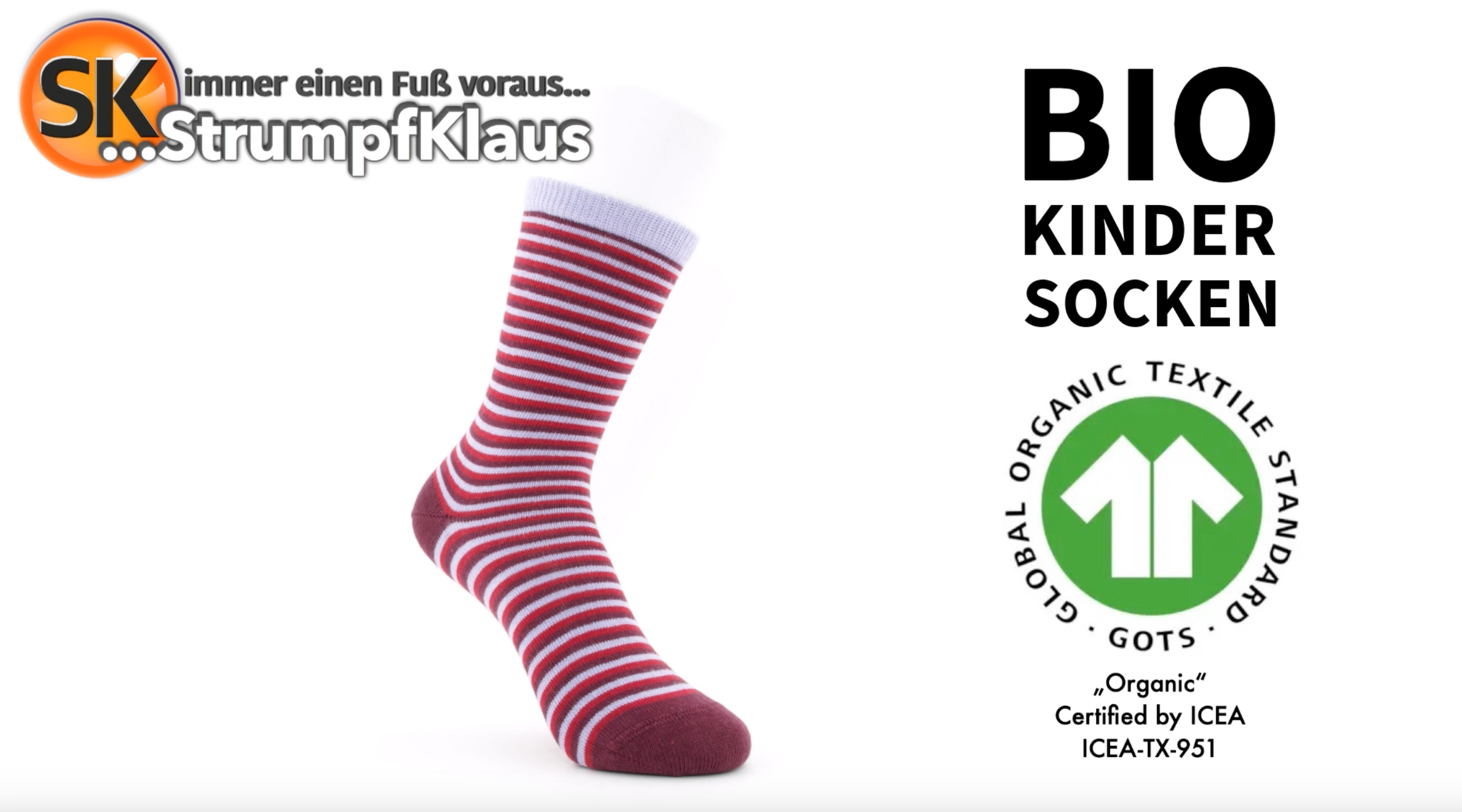 Video: Bio Kindersocken Ringel lila