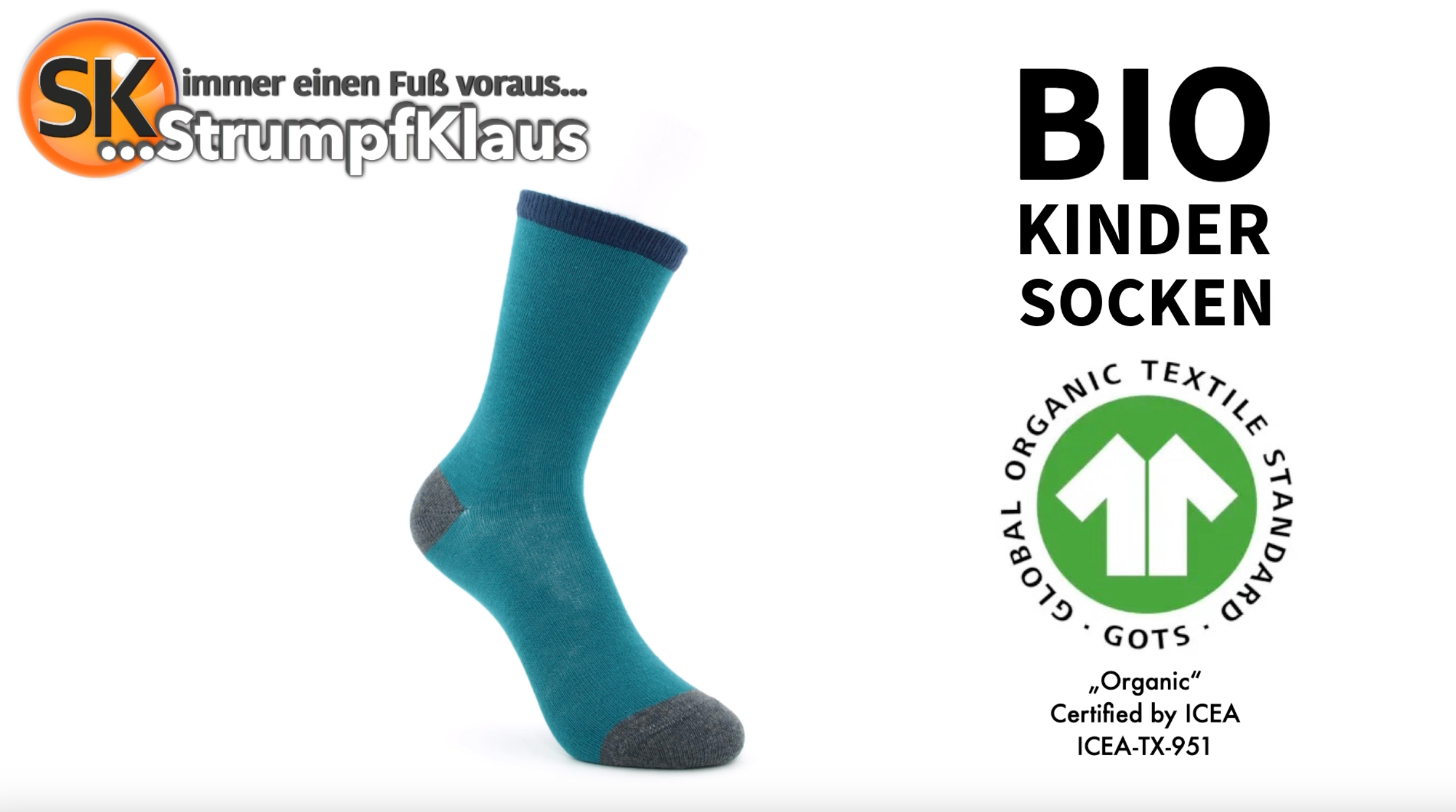 Video: Bio Kindersocken petrol