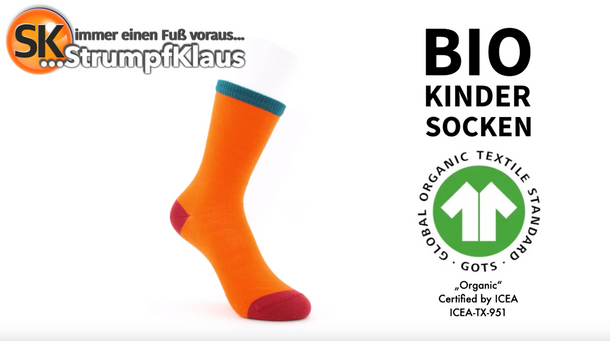 Video: Bio Kindersocken orange