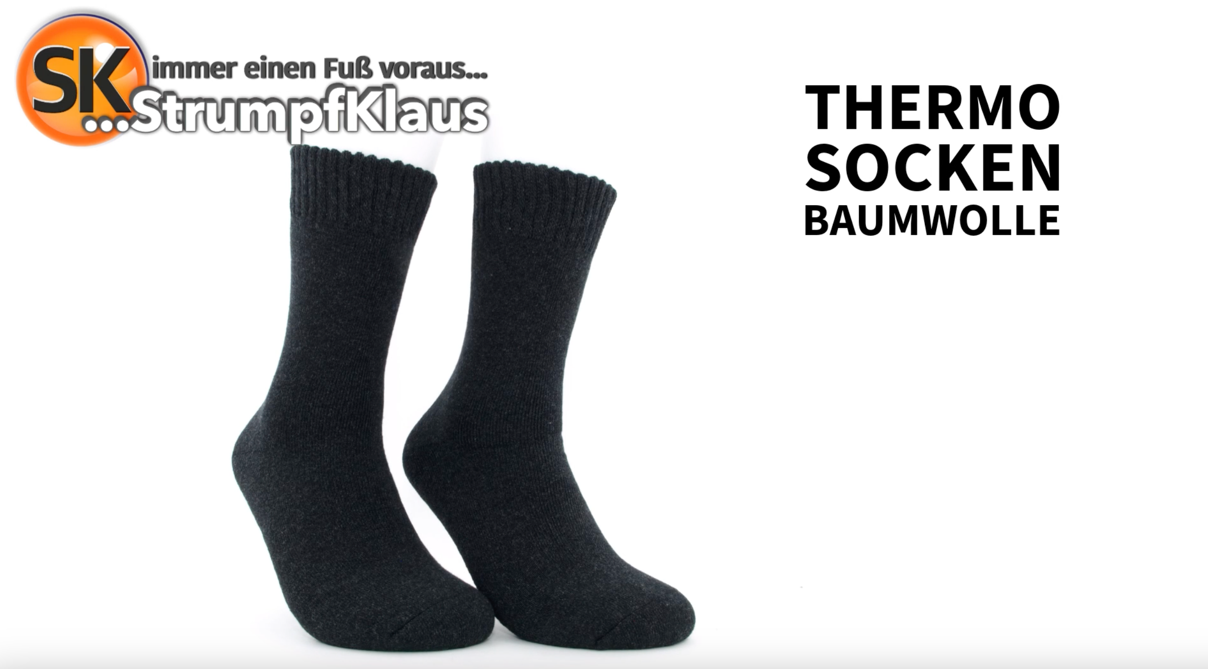 Video: Thermosocken Herren anthrazit