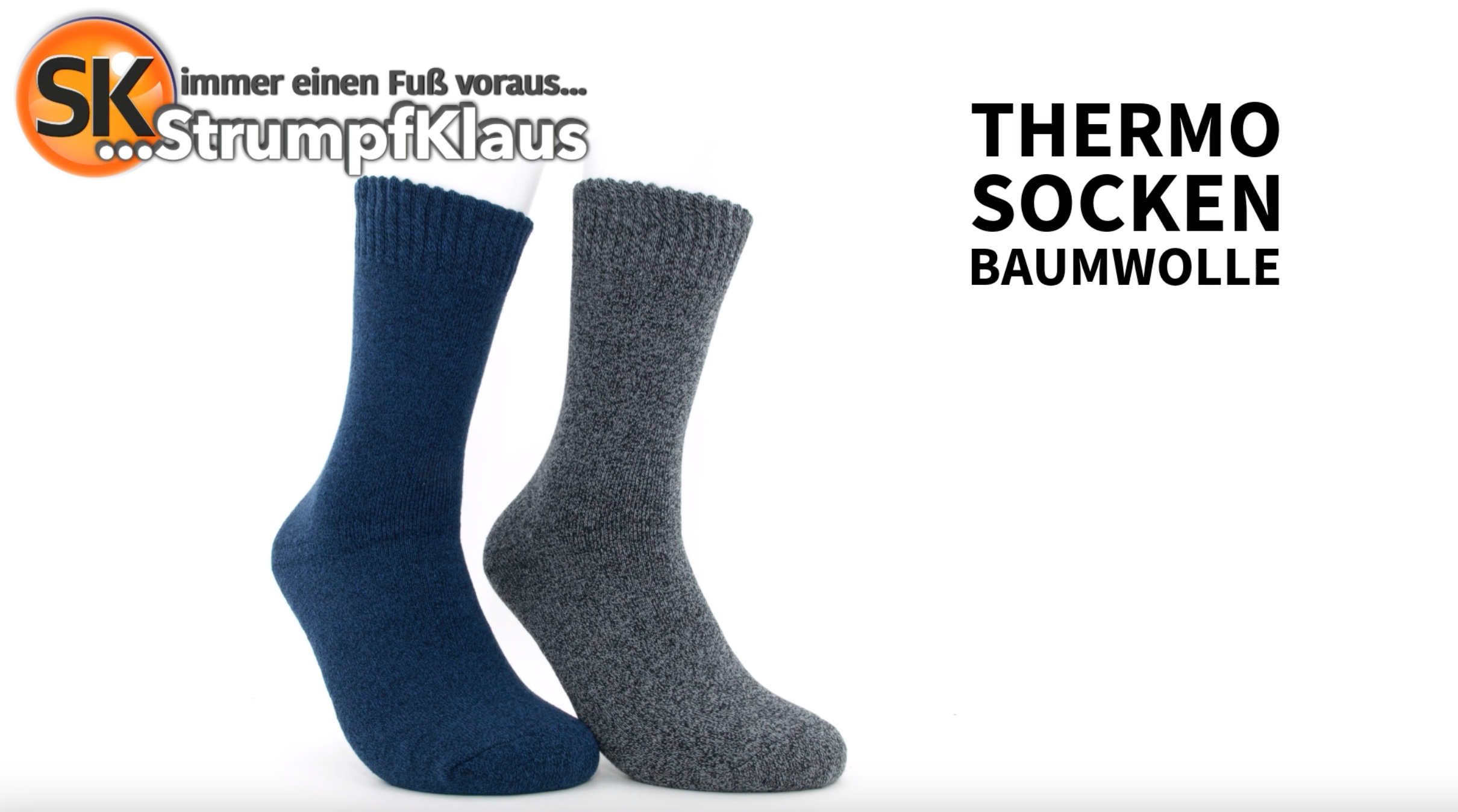 Video: Thermosocken Herren blau