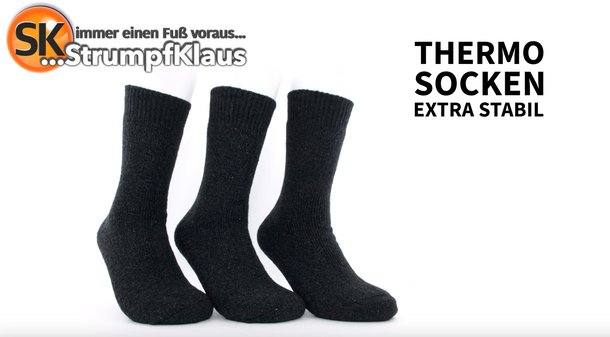 Video: Thermosocken extra warm Arbeit anthrazit