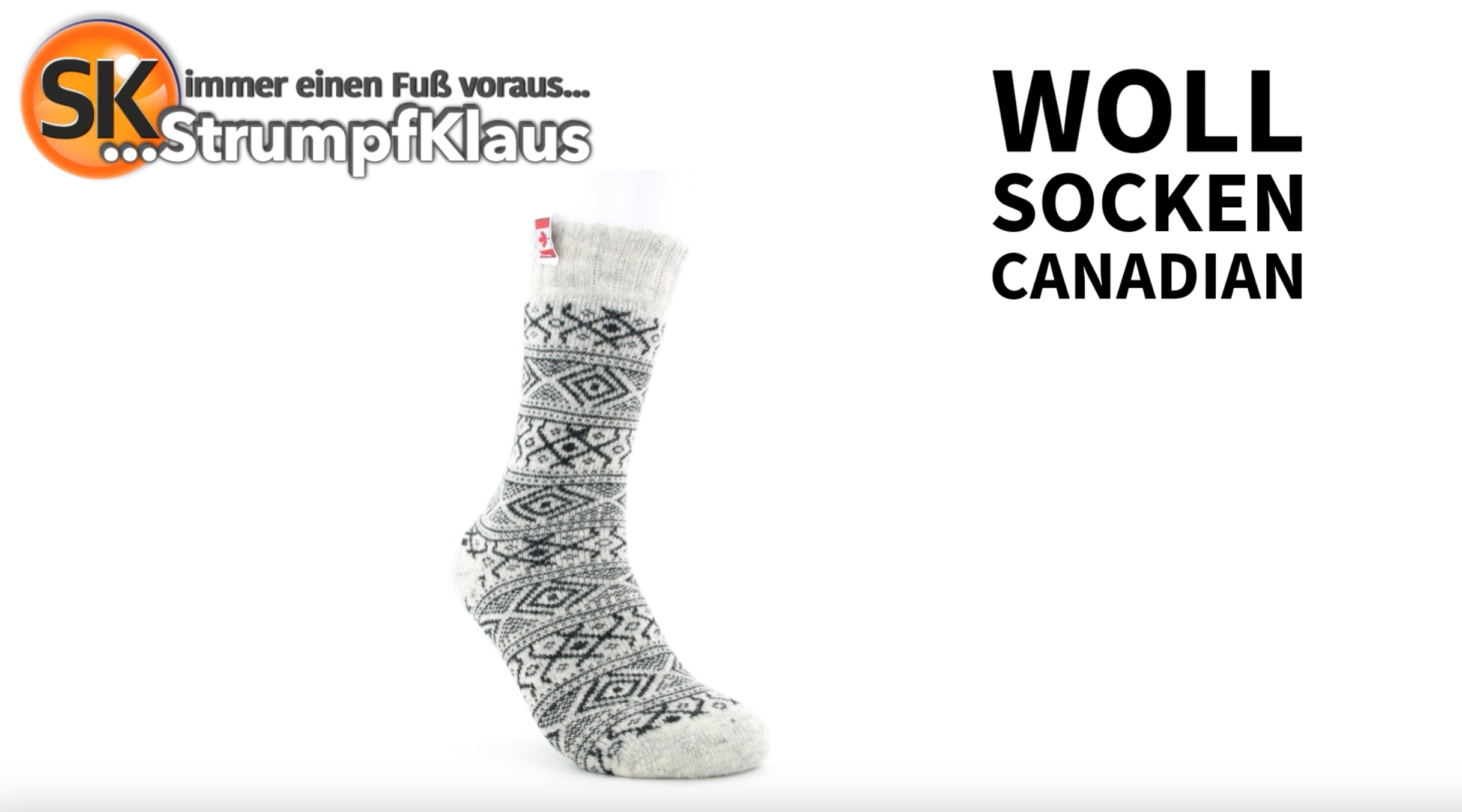 Video: Wollsocken Canadian schwarz