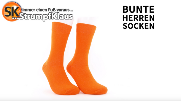 Video: Bunte Herrensocken orange