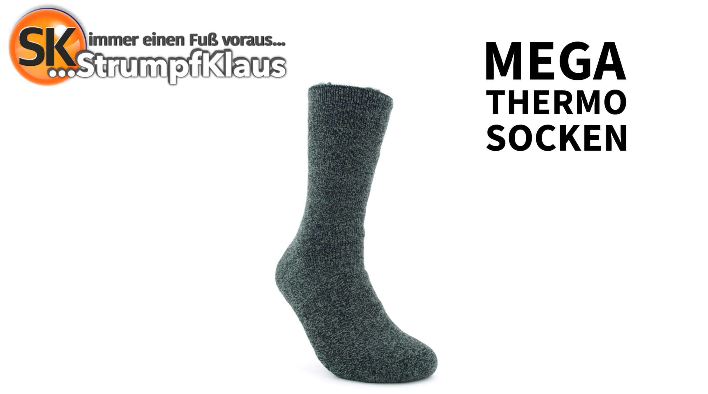 Video: Mega Thermosocken grau meliert