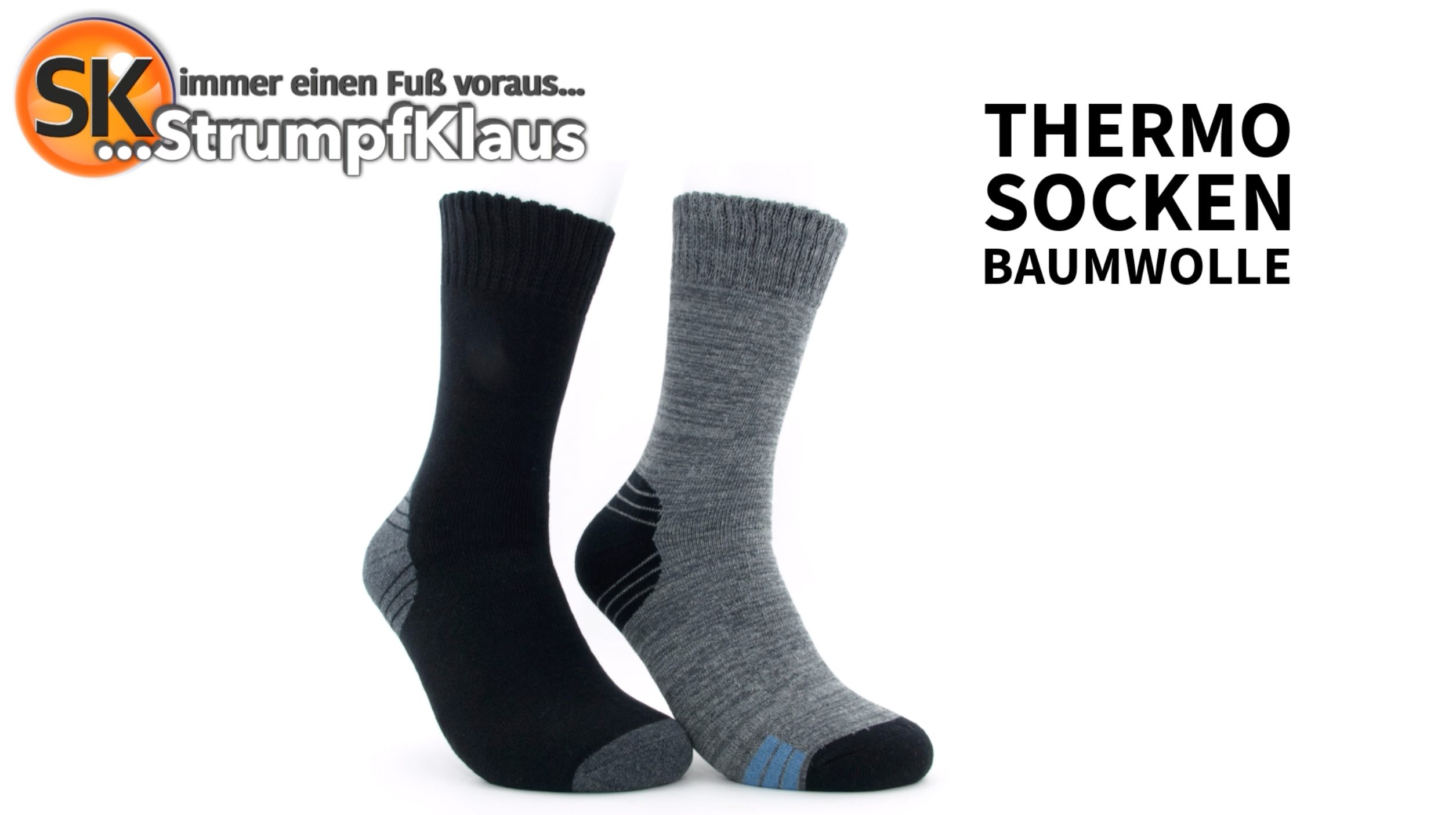 Video: Thermosocken Herren Design schwarz