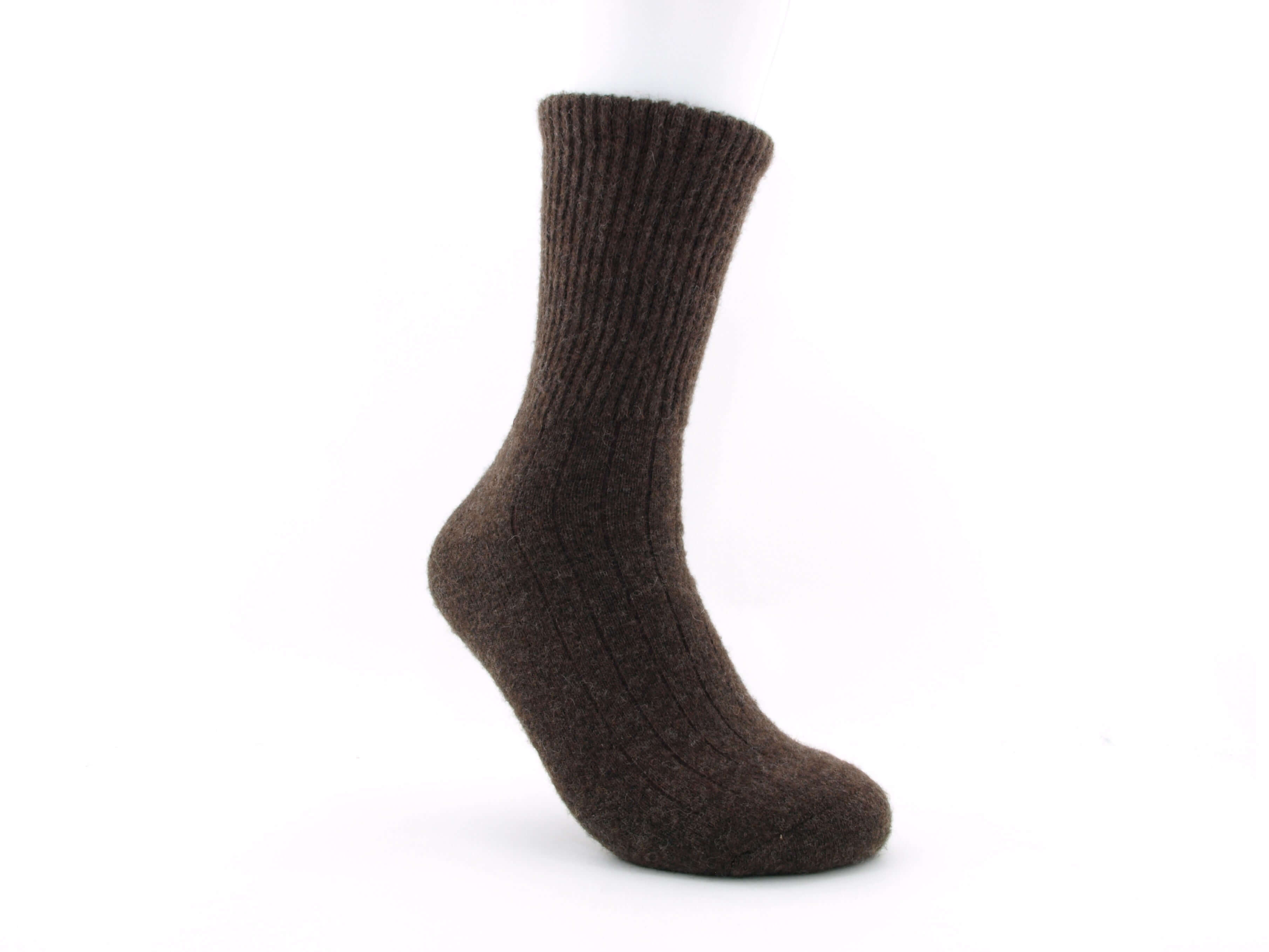 Bild: Mongolische Schafwollsocken braun 1